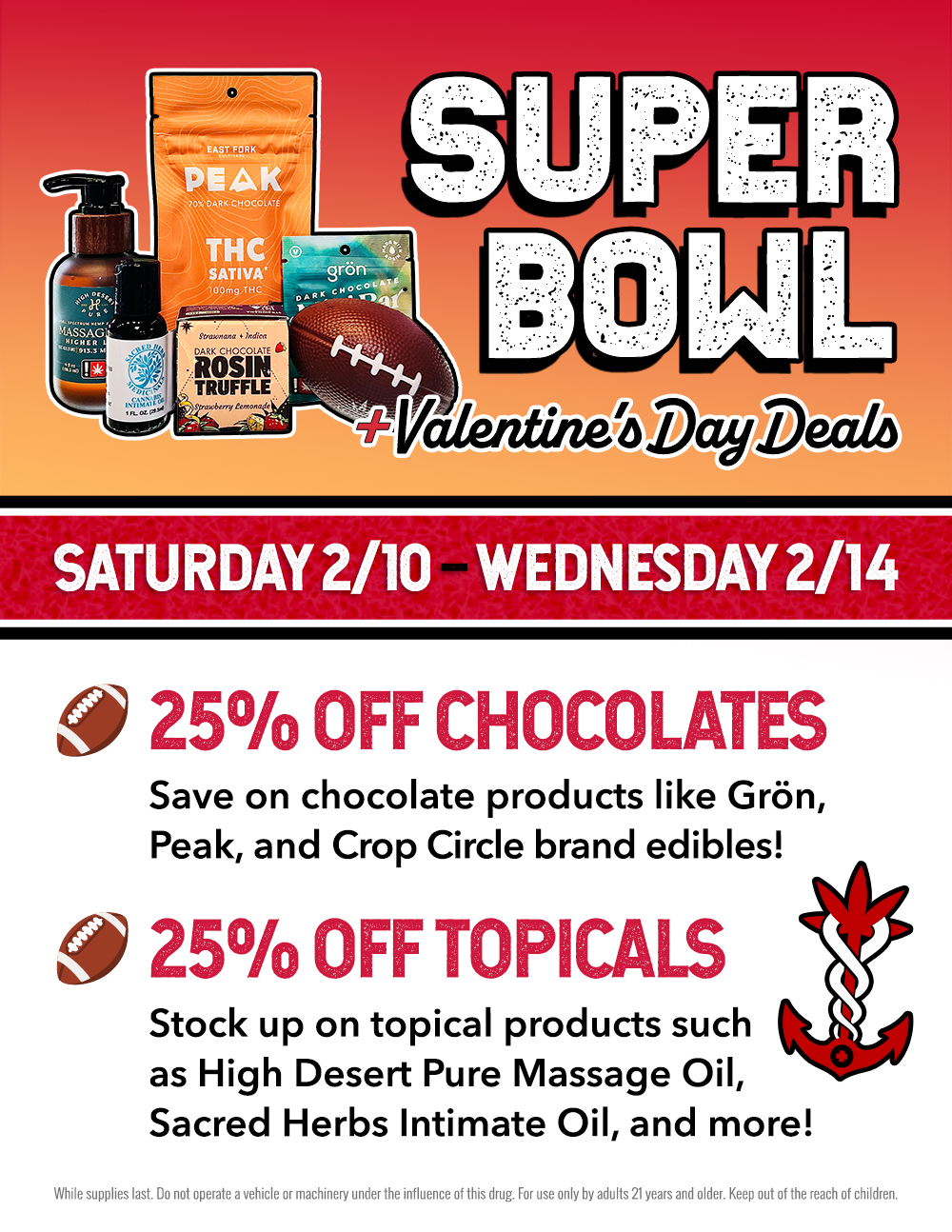 Super Bowl + Valentine’s Day Deals